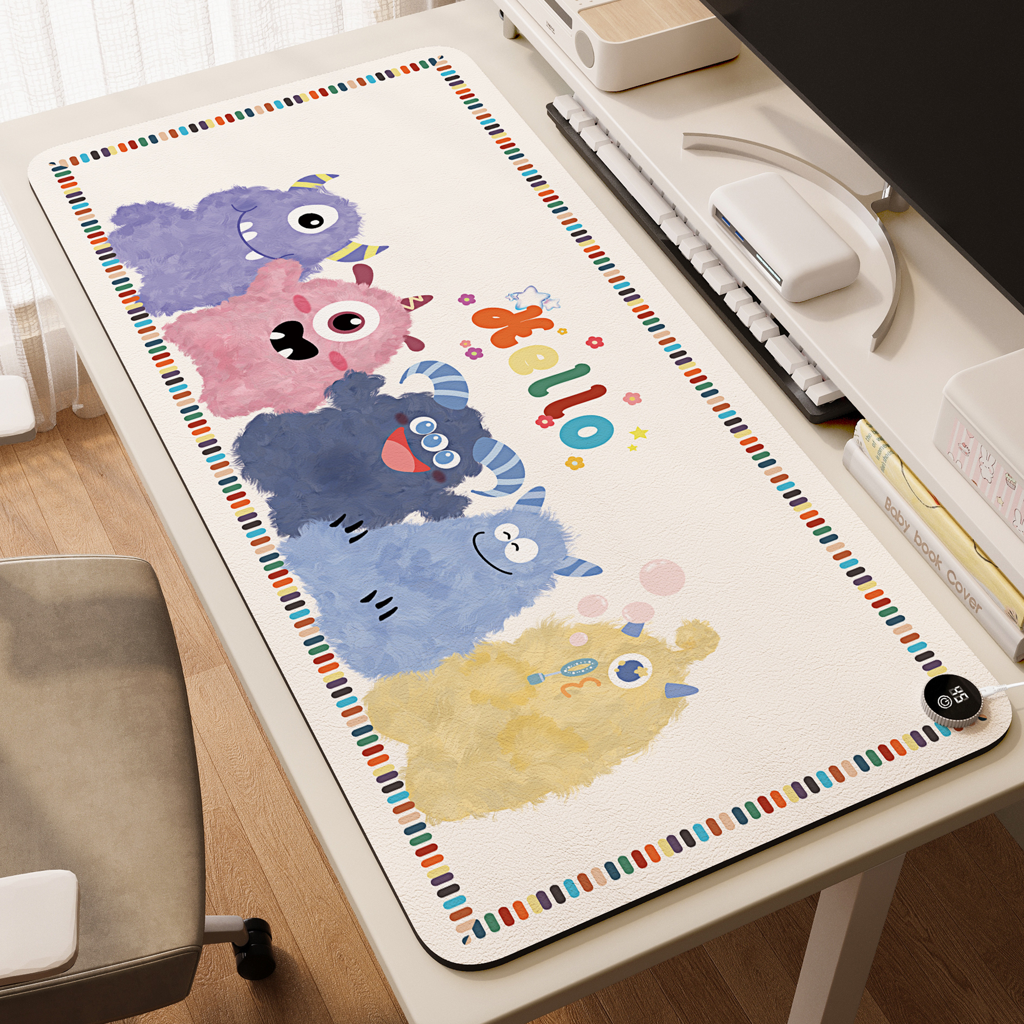 加热鼠标垫办公室电脑桌面加热垫