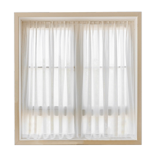 魔术贴窗帘免打孔遮光百叶纱帘透光不透人出租房阳台飘窗窗纱白纱