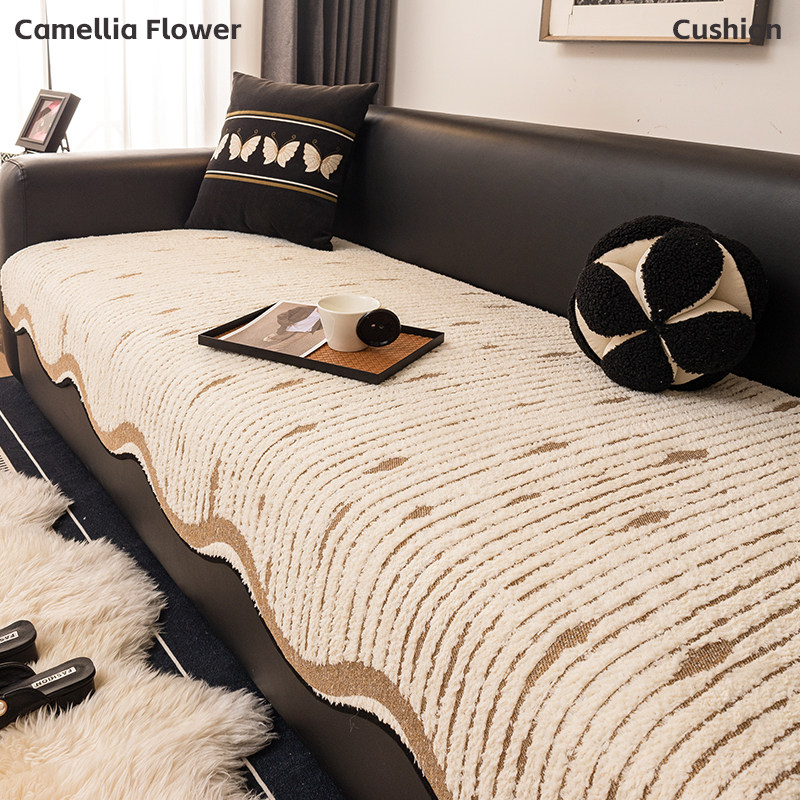 法式复古异形毛绒沙发垫秋冬2025新款一片式直排防滑坐垫套罩垫布,居家布艺,沙发垫,淘宝优惠券,粉丝福利购,淘宝优惠卷