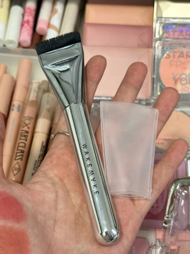 韩国wakemake平头粉底刷面膜刷超薄一字无暇裸肌遮瑕刷沧州平替