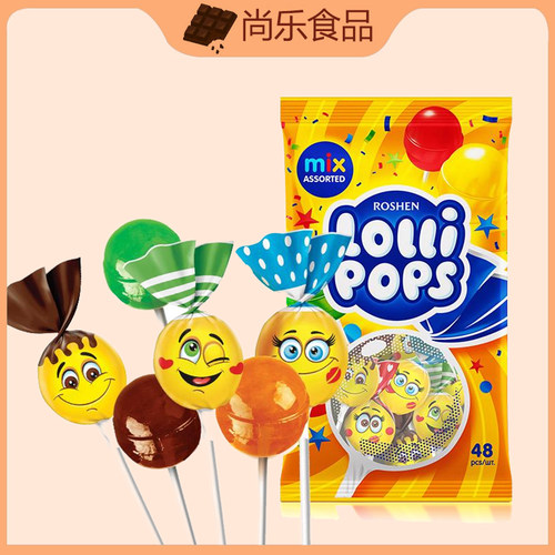 乌克兰进口棒棒糖袋装混合水果