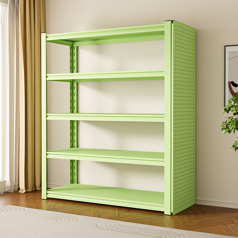 家用货架钢制置物架落地多层储藏间阳台快递杂物超市收纳层架展示