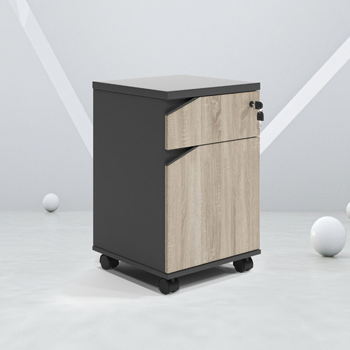 办公柜木质桌下文件柜收纳柜资料柜带锁抽屉矮柜办公室柜子小边柜