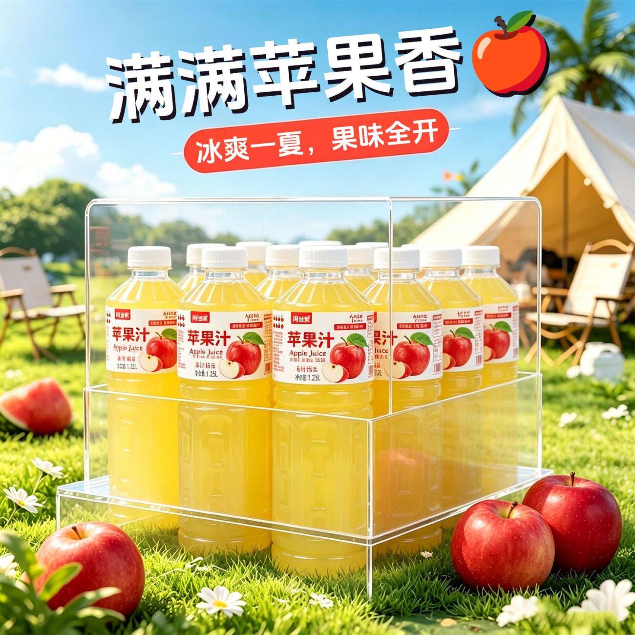 闫当家红苹果原汁1.25L家庭装