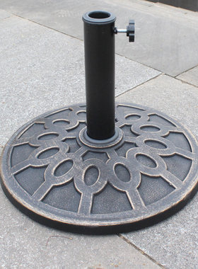 户外太阳伞座圆形广告中柱旗杆
