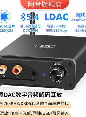 LDAC蓝牙接收器hifi发烧级音频DAC解码USB声卡音响专用ESS9039Q2M