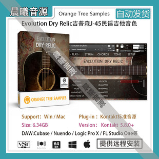 Evolution Dry Relic吉普森J-45民谣原声吉他音色PC MAC编曲音源
