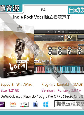 Indie Rock Vocal独立摇滚人声声乐音色库PC MAC编曲音源