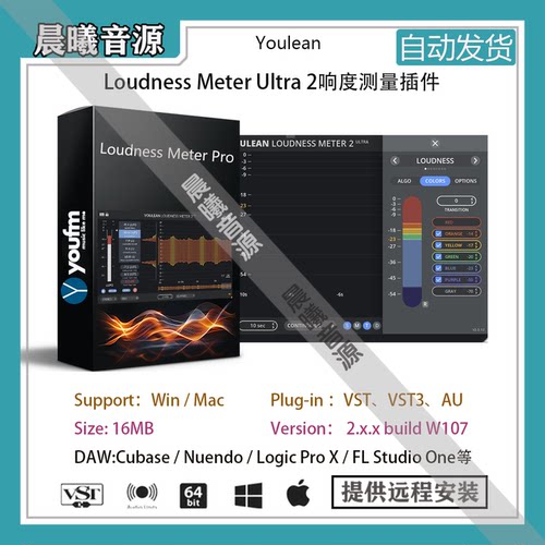 Youlean Loudness Meter Ultra V2.5响度测量AU VST插件WIN+MAC