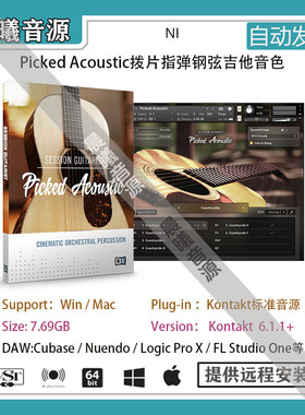 Session Guitarist Picked Acoustic拨片指弹钢弦吉他音色库LOOPS