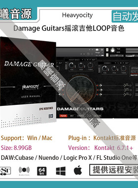 Damage Guitars 2摇滚吉他Riff即兴演奏LOOP音色PC MAC编曲音源