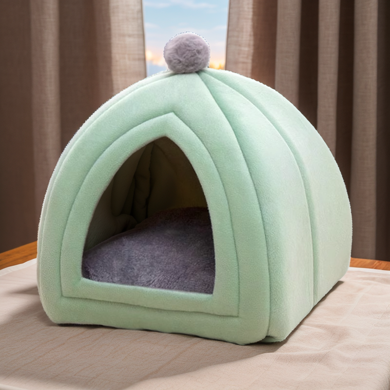 猫窝冬天保暖封闭式加厚秋冬季网红防寒猫咪蒙古包幼猫屋冬款毛绒