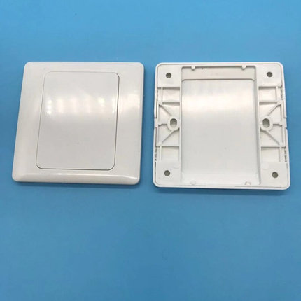 PVC86型开关白板阻燃家装型底盒白面板线盒盖板组装式白板线盒盖