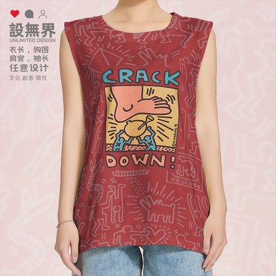 凯斯哈林涂鸦KeithHaring波背心