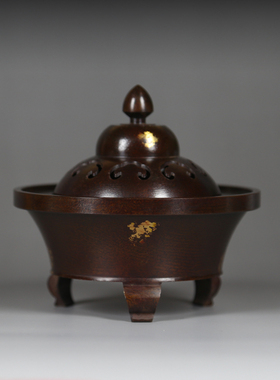 碧御堂洒金皮苏工艺术品香炉摆件熏香炉官帽形仿古收藏送礼拍卖
