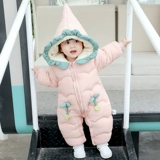 Детский утепленный пуховик, зимнее детское боди подходит для мужчин и женщин, 20 года, в корейском стиле