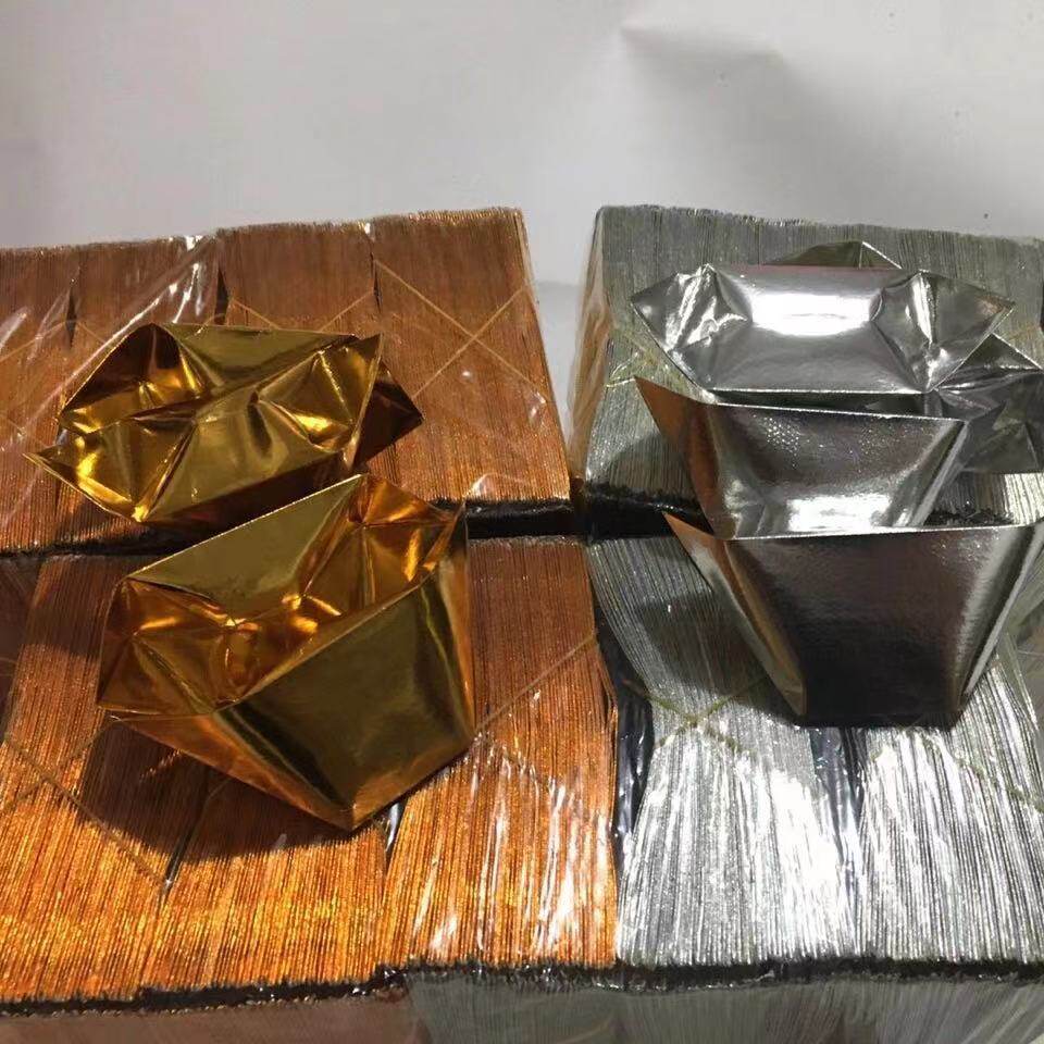 1000个金元宝半成品烧纸祭祀用品折叠纸锡箔纸手工折纸宗教用品