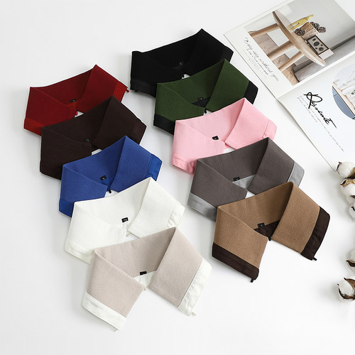 韩版羽绒服棉服防脏领假领