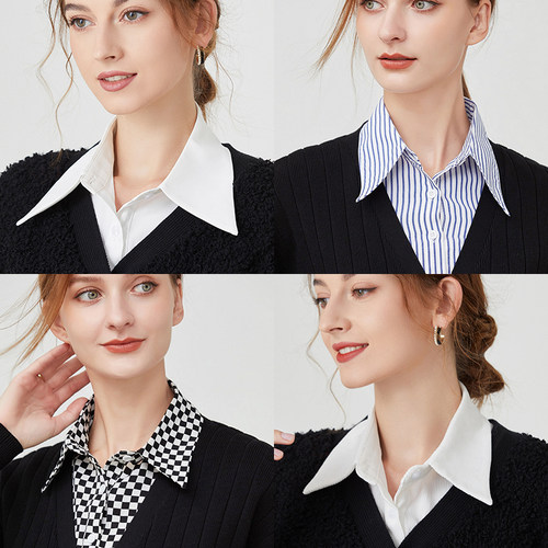 韩版时尚流行衬衣尖领