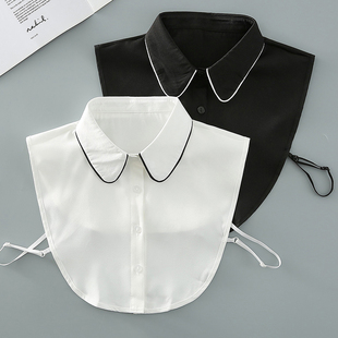 假领子女职业圆领百搭正装西服衬衫领韩版白色雪纺内搭衬衣假衣领