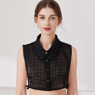 假领子女时尚衬衣百搭假领高档秋冬配毛衣内搭新款配卫衣高端翻领