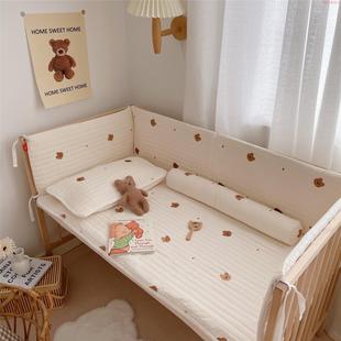 A级柔软纯棉婴儿专用床围防撞软包宝宝拼接床布艺护栏儿可拆洗