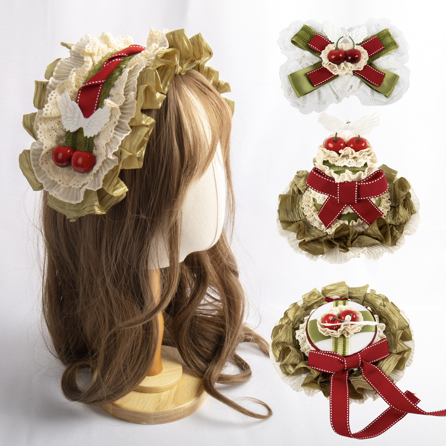 洛丽塔可爱头饰复古奶油蕾丝发饰原创手作樱桃发夹发带lo娘小物,模玩/动漫/周边/娃圈三坑/桌游,lolita洛丽塔配饰小物/道具,淘宝优惠券,粉丝福利购,淘宝优惠卷