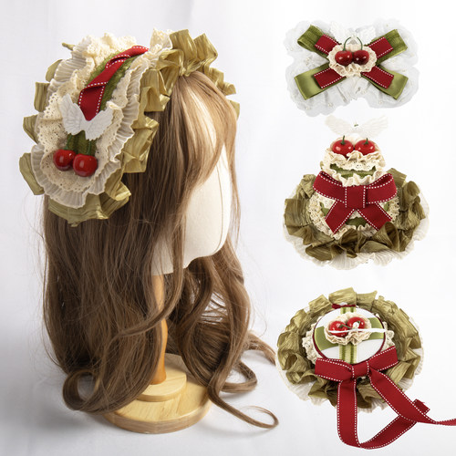 洛丽塔可爱头饰复古奶油蕾丝发饰