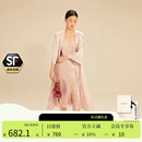 SLKMRKT乃丝春秋真丝蕾丝性感吊带睡裙女居家桑蚕丝睡袍睡衣套装