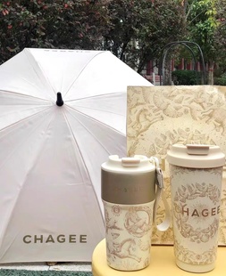 霸王茶姬金乌扶摇大容量保温杯手拎米色随手单饮咖啡杯男女礼物