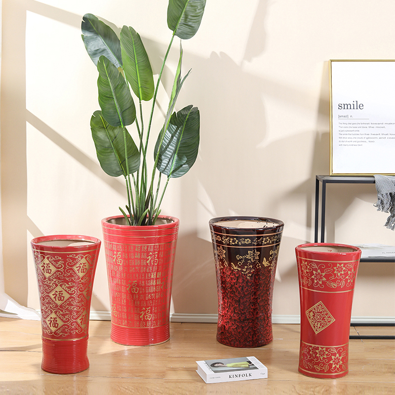 破损补发送托盘红色喜庆高温陶瓷