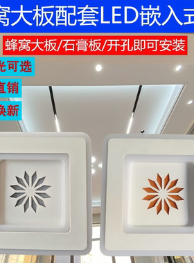 蜂窝小方灯大板19X19开孔黑色集成吊顶LED新款顶灯嵌入式方形吸顶