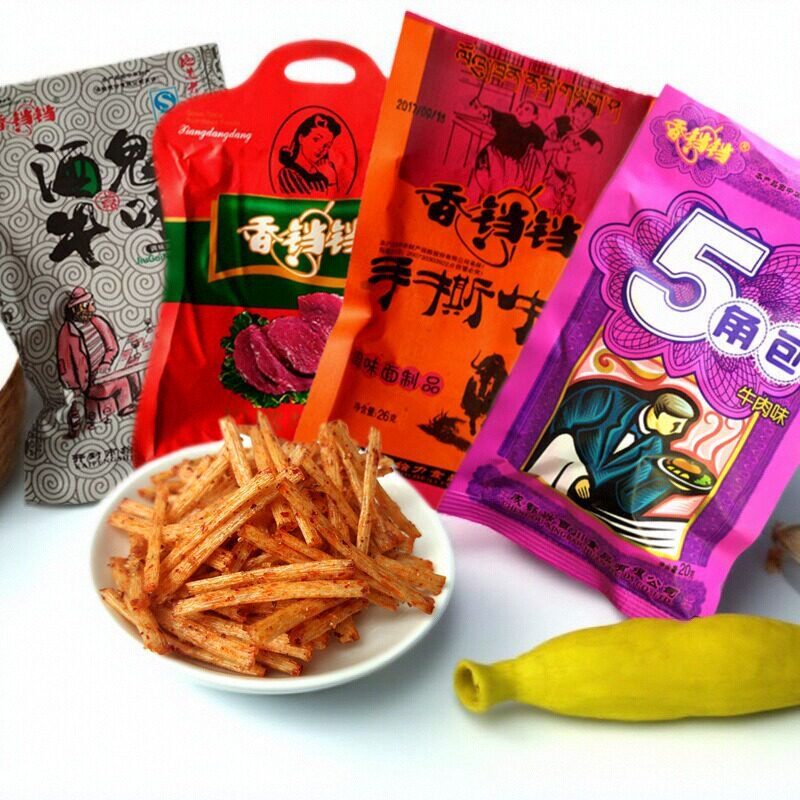 手撕牛肉味辣条酒鬼牛味妈咪五角包麻辣8090后怀旧零食混合