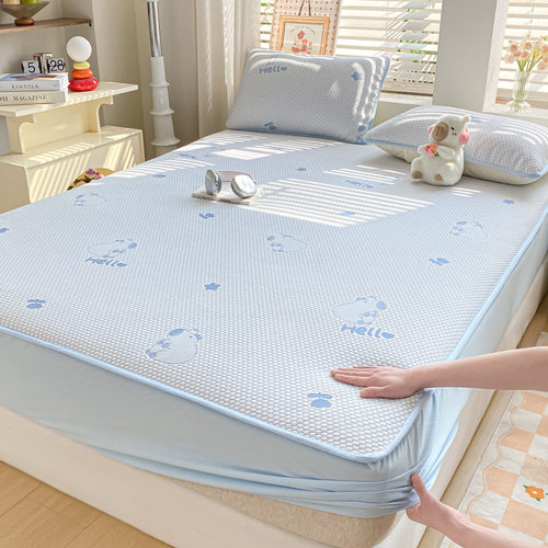 Class A Ice Bean Mat 3-piece Cartoon Ice Silk Mat Bed Hat Si