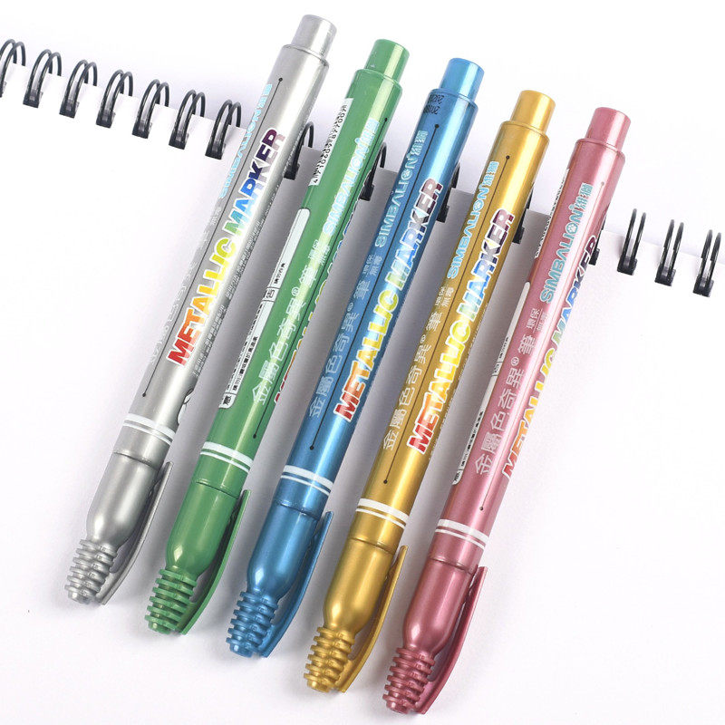 雄狮金色银色油漆笔高光笔油性记号笔描金笔防水勾线笔珠光色金属笔