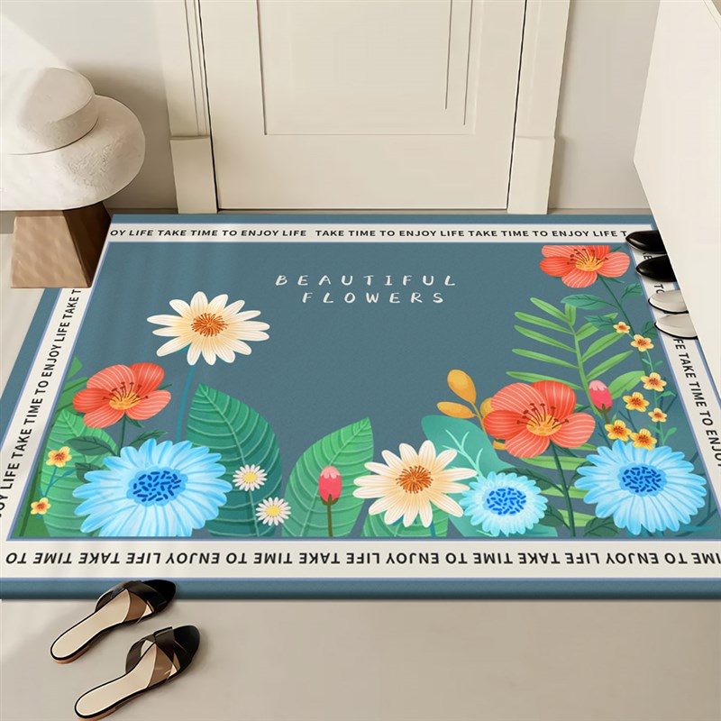 可裁剪黑白入户门地垫门口进门脚C垫防滑吸水门厅免洗除尘家用地