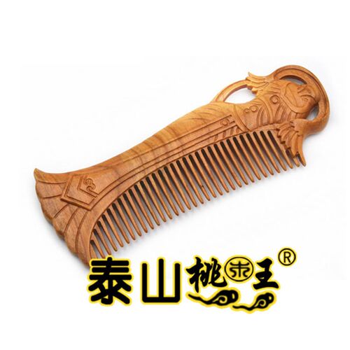 桃木雕花刻花梳子 按摩梳子