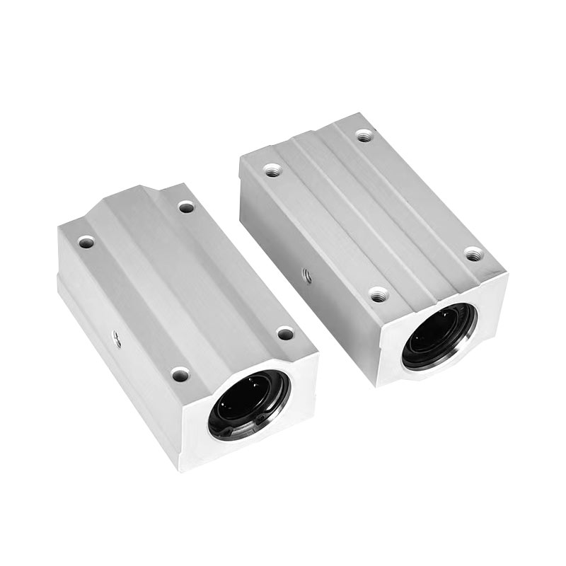 加长箱式铝滑块光轴法兰直线轴承带固定座组件SCL10 12 16 20 25U