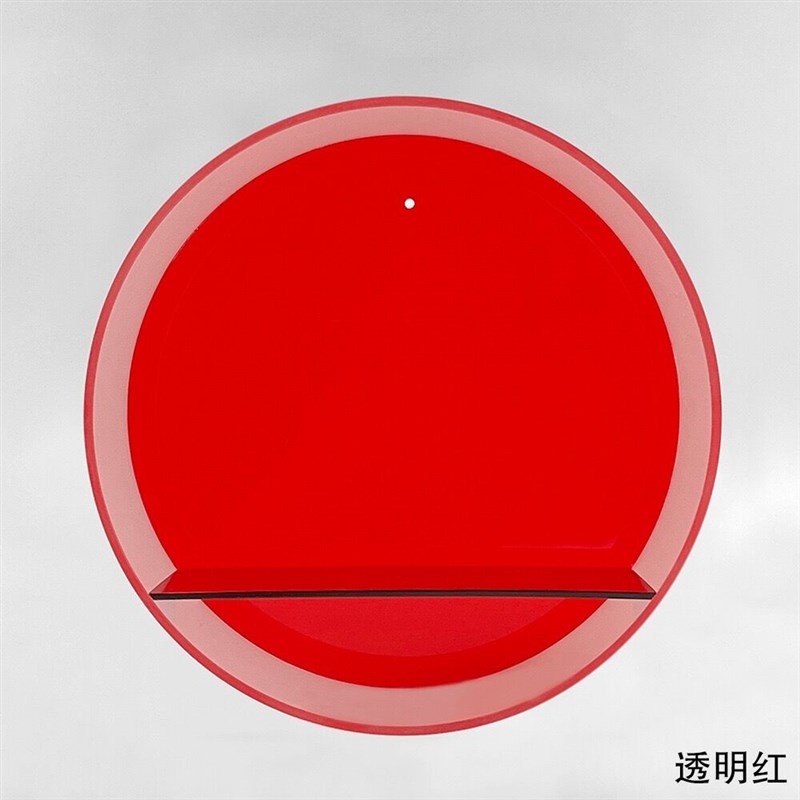 亚克力透b明书架圆形壁挂上墙创意手办公仔置物收纳架陈列架装饰