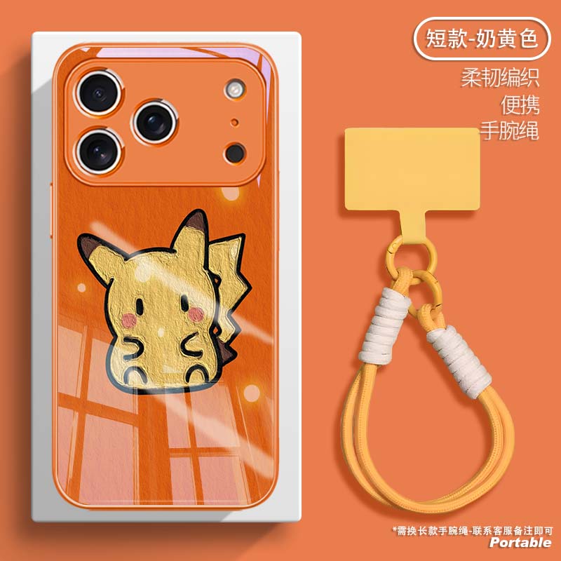 适用宝可梦手机壳苹果磁吸带支架