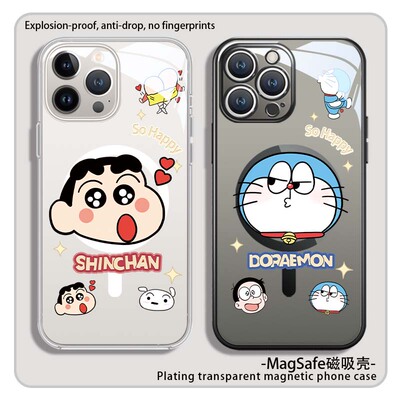 适用苹果手机壳磁吸透明可爱