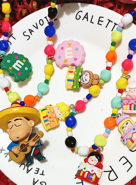 小新弹吉他蛋糕mart泡泡女孩项链