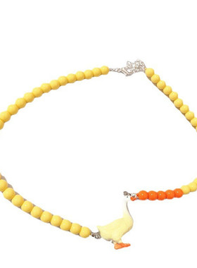 鸭子Duck搞怪大白鹅手工串珠项链