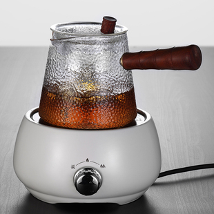新品 HCNTES煮壶透明玻璃煮茶茶器家用小型全动电热电陶炉烧水自壶