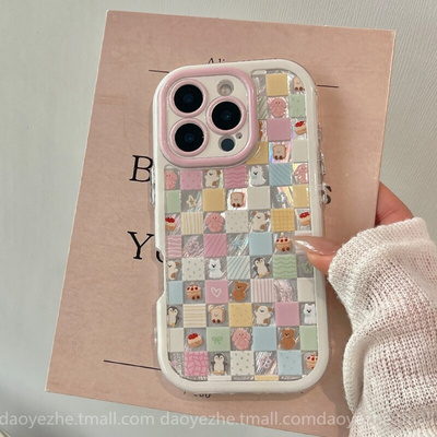 可爱方块小动物适用小米17promax手机壳K90/note15小众K80创意14新款K70硅胶红米K60羽纱女13防摔K40全包气囊