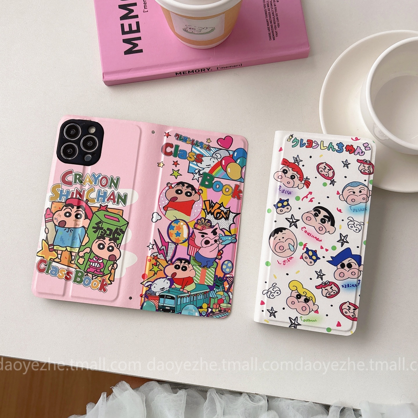 卡通小新磁吸翻盖皮套适用小米15手机壳K80/14新款K70e带卡包note13可爱K60折叠支架红米Turbo4女12S防摔pro