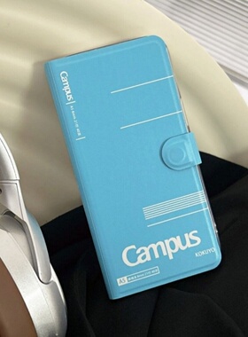 蓝色笔记本翻盖皮套vivoX300手机壳X200S/S30新款X100插卡S19女S17折叠支架X90创意S18小众S20防摔S16pro全包