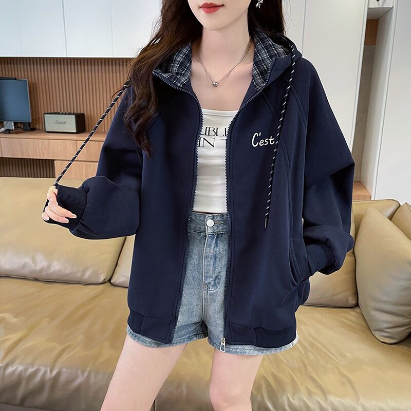 索罗8267新款秋季外套卫衣那实拍女复合牛奶丝女长袖百搭2026年