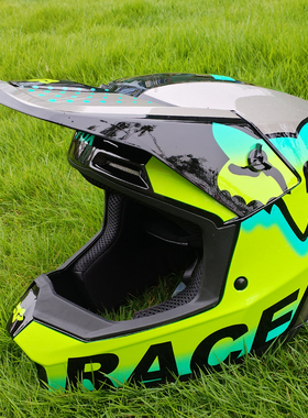 3C认证FOX头盔自行车骑行越野全盔速降林道山地车儿童青少年通用