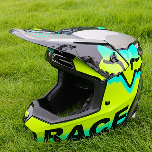 3C认证FOX头盔自行车骑行越野全盔速降林道山地车儿童青少年通用